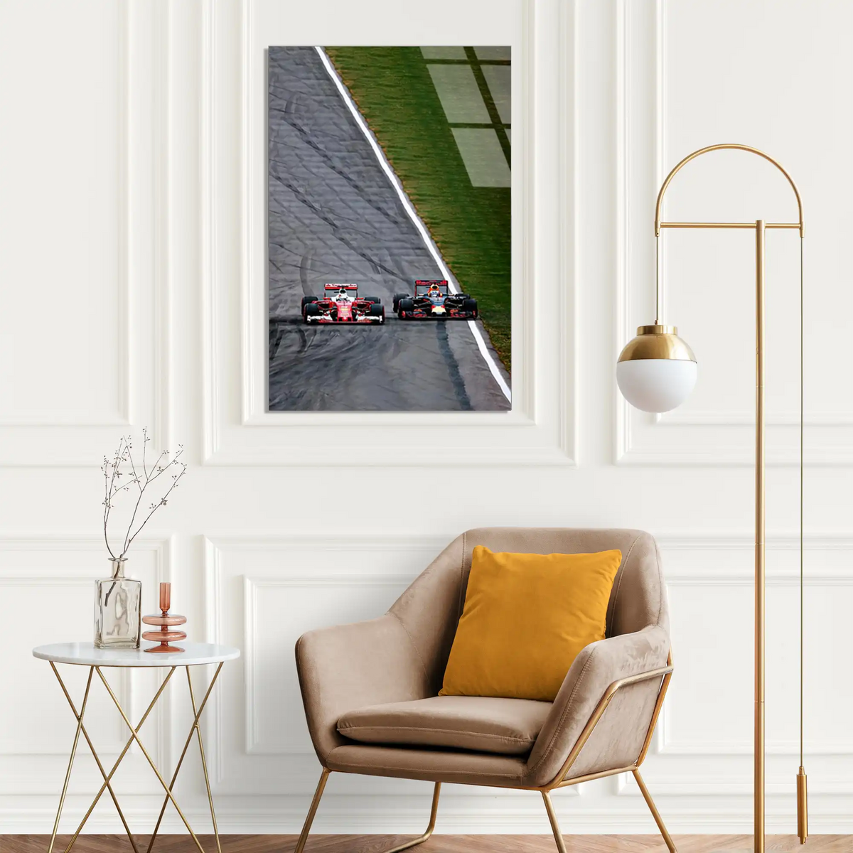 Formula 1 Kovalamaca F1 Cam Tablo – Formula 1 Duvar Dekoru - DEG0838