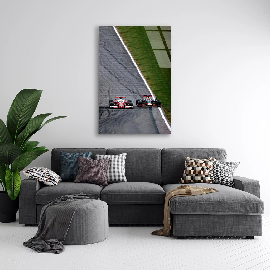 Formula 1 Kovalamaca F1 Cam Tablo – Formula 1 Duvar Dekoru - DEG0838