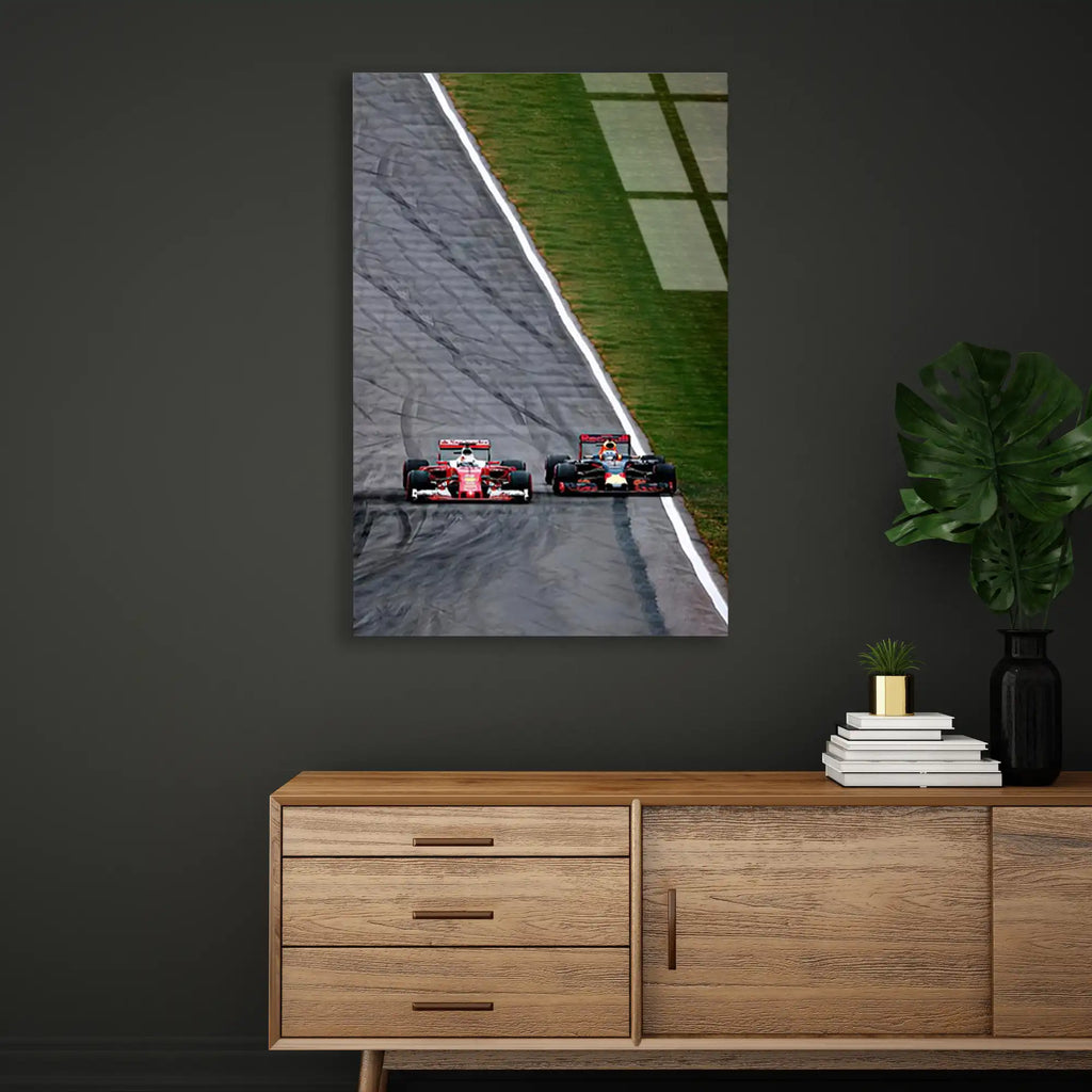 Formula 1 Kovalamaca F1 Cam Tablo – Formula 1 Duvar Dekoru - DEG0838