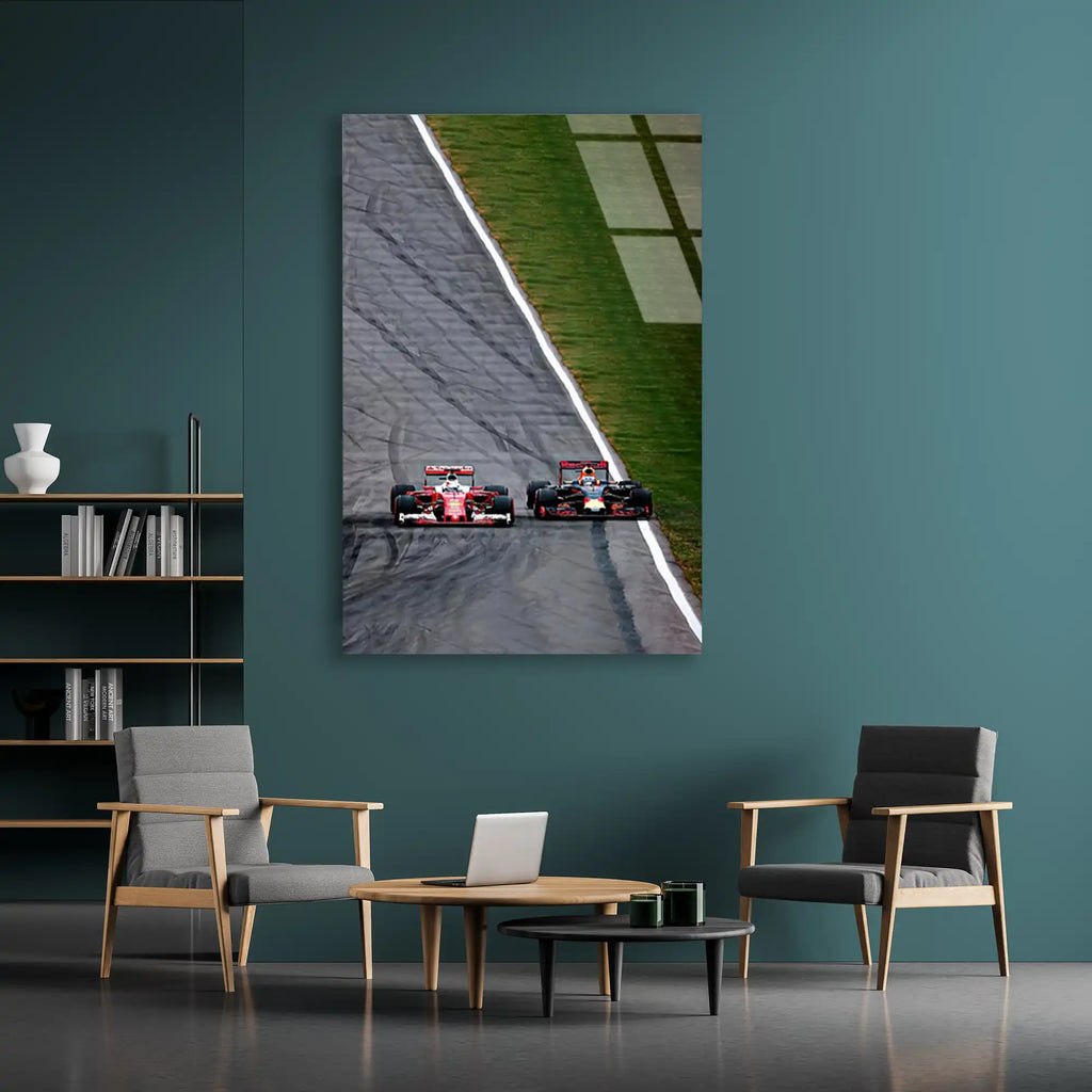 Formula 1 Kovalamaca F1 Cam Tablo – Formula 1 Duvar Dekoru - DEG0838