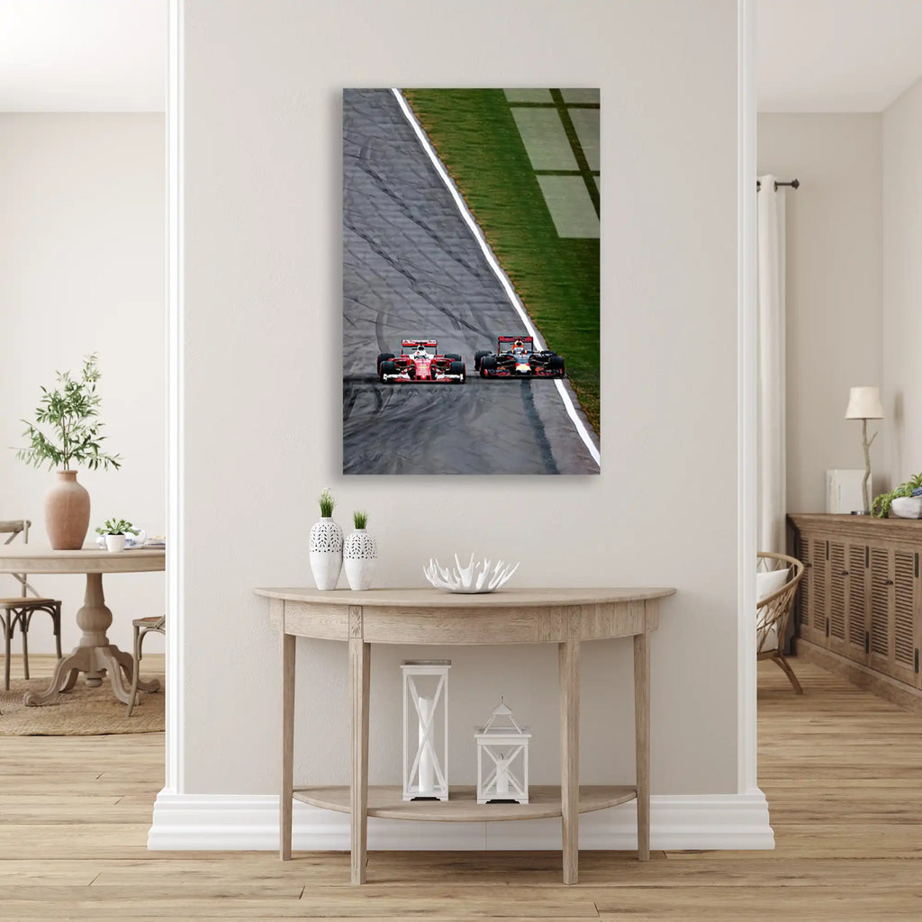 Formula 1 Kovalamaca F1 Cam Tablo – Formula 1 Duvar Dekoru - DEG0838