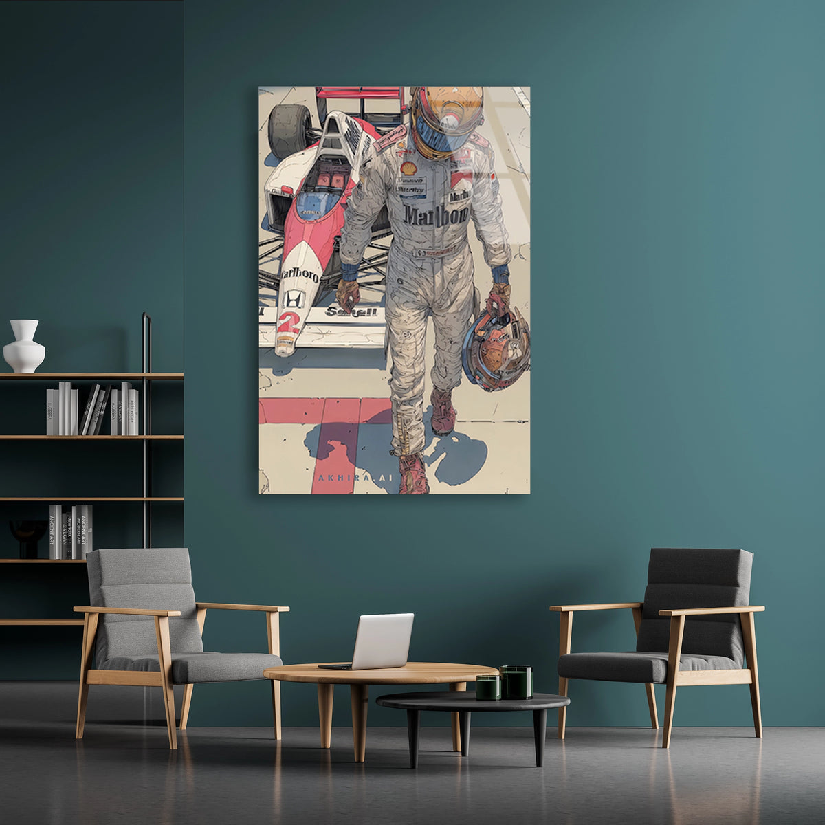 Formula 1 Pilot Araba Cam Tablo