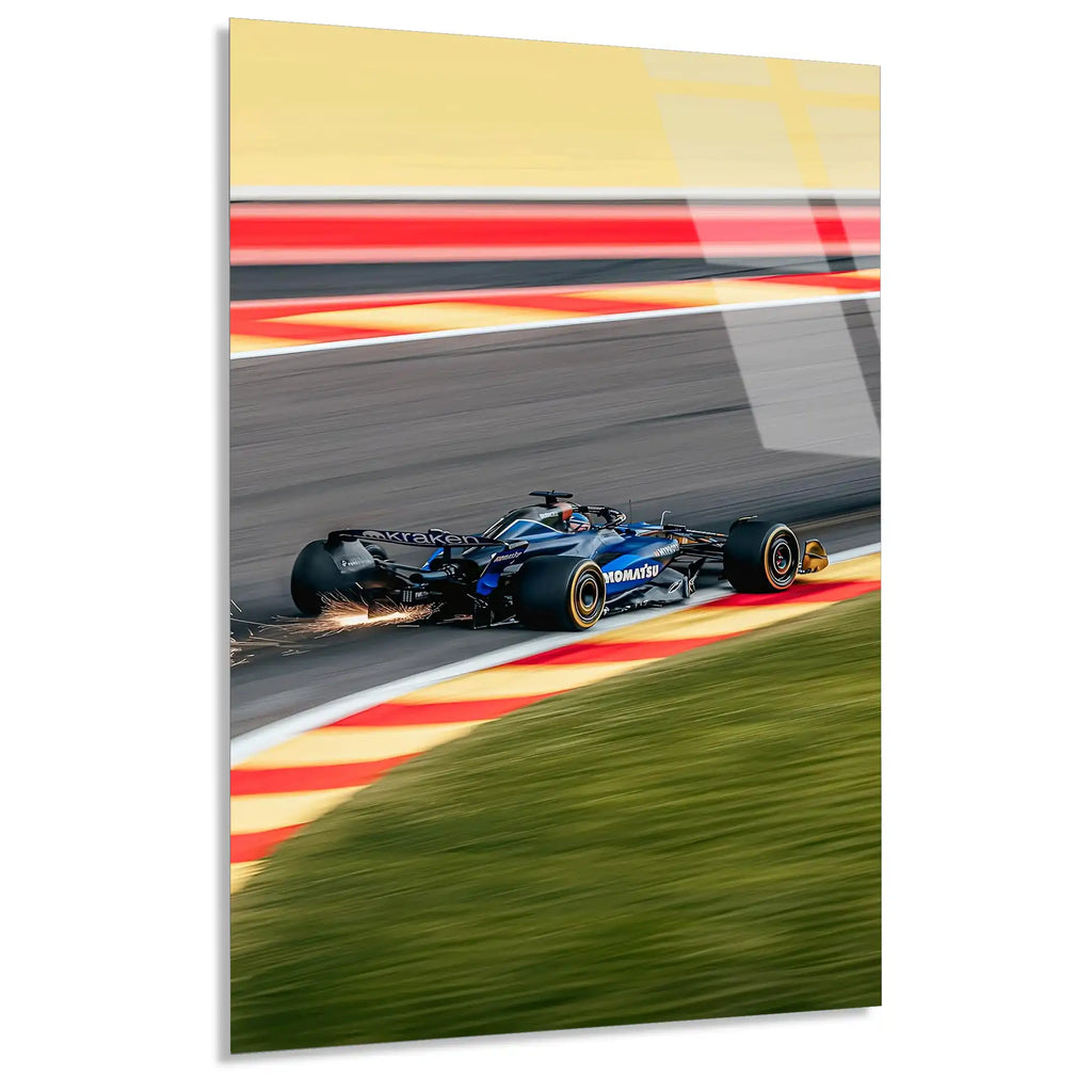 Formula 1 Viraj Yarışı F1 Cam Tablo – Formula 1 Duvar Dekoru - DEG0873