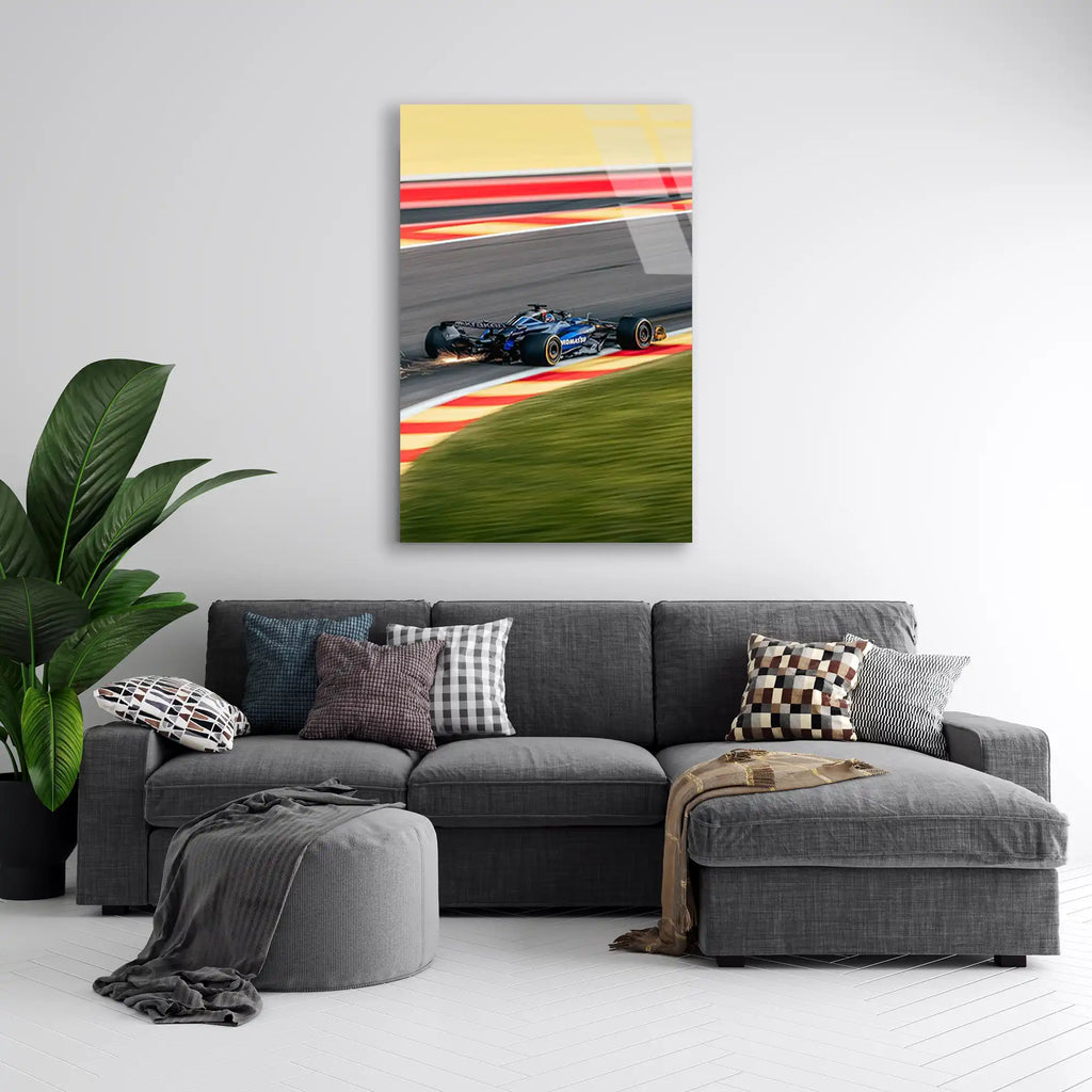 Formula 1 Viraj Yarışı F1 Cam Tablo – Formula 1 Duvar Dekoru - DEG0873