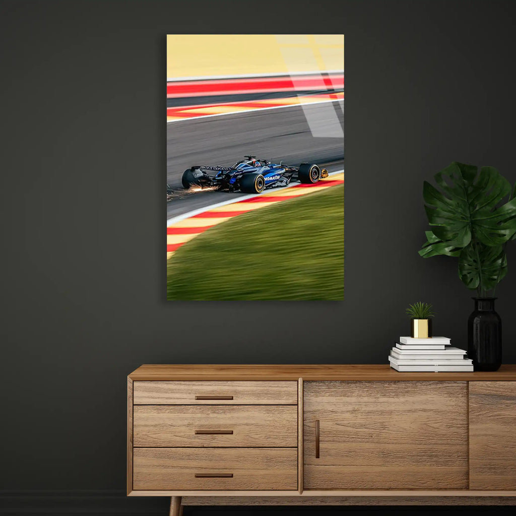 Formula 1 Viraj Yarışı F1 Cam Tablo – Formula 1 Duvar Dekoru - DEG0873