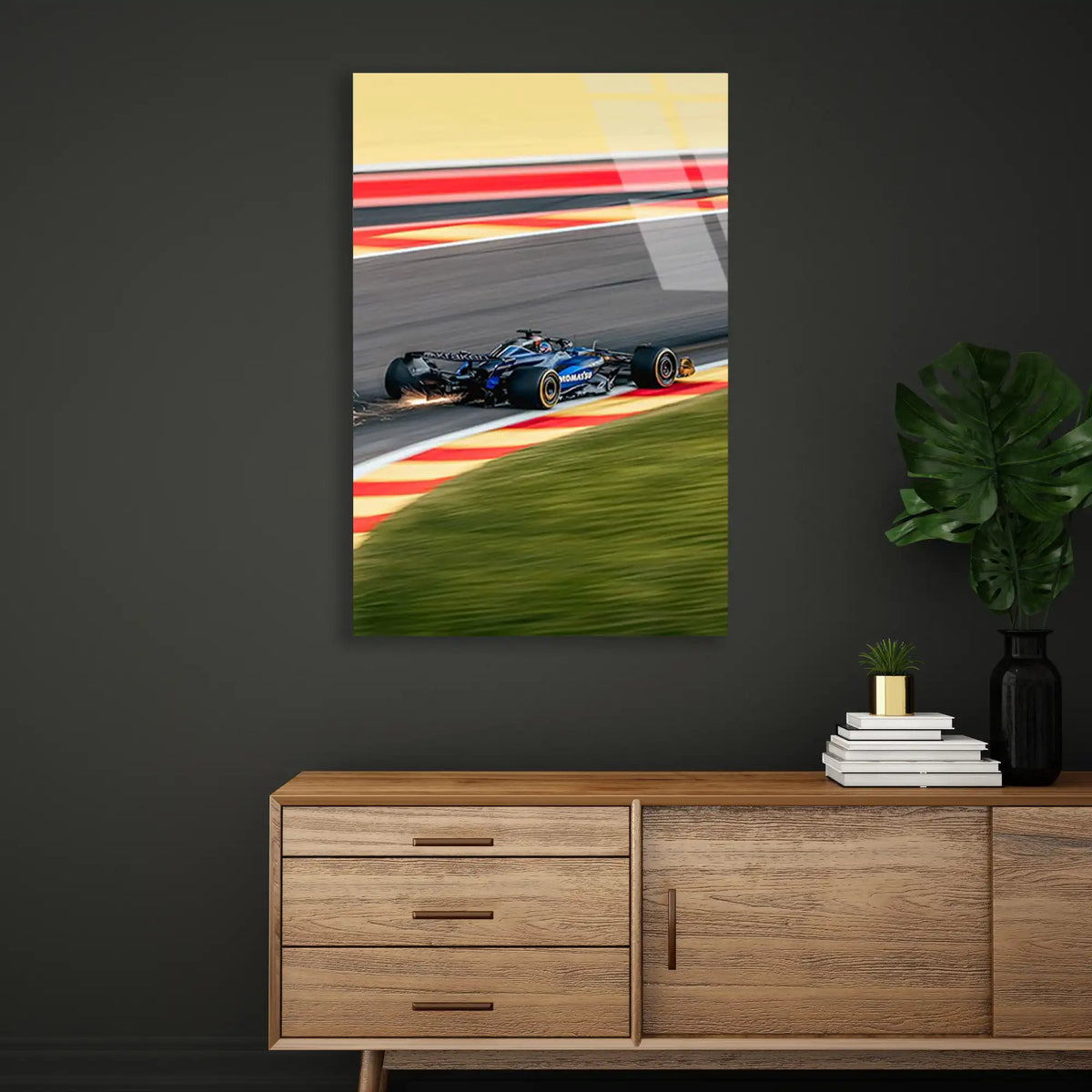 Formula 1 Viraj Yarışı F1 Cam Tablo – Formula 1 Duvar Dekoru - DEG0873