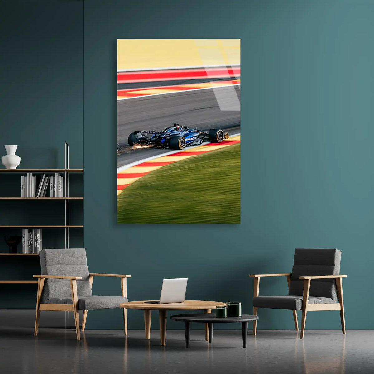 Formula 1 Viraj Yarışı F1 Cam Tablo – Formula 1 Duvar Dekoru - DEG0873