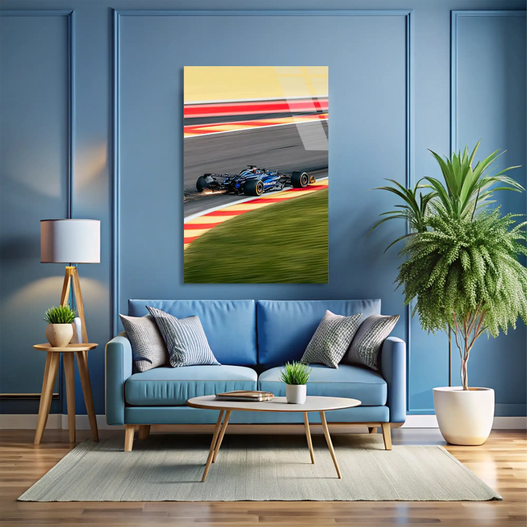 Formula 1 Viraj Yarışı F1 Cam Tablo – Formula 1 Duvar Dekoru - DEG0873
