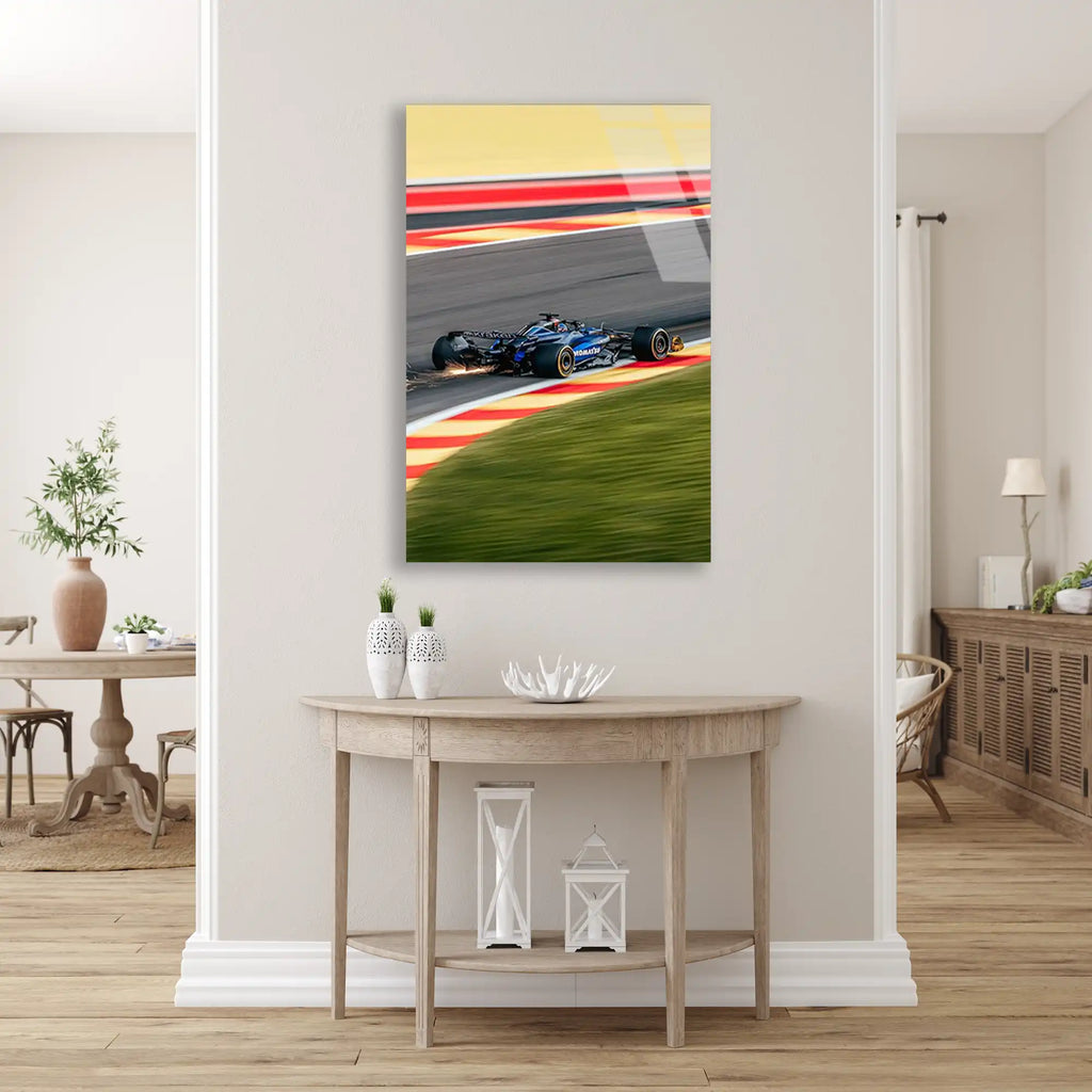 Formula 1 Viraj Yarışı F1 Cam Tablo – Formula 1 Duvar Dekoru - DEG0873