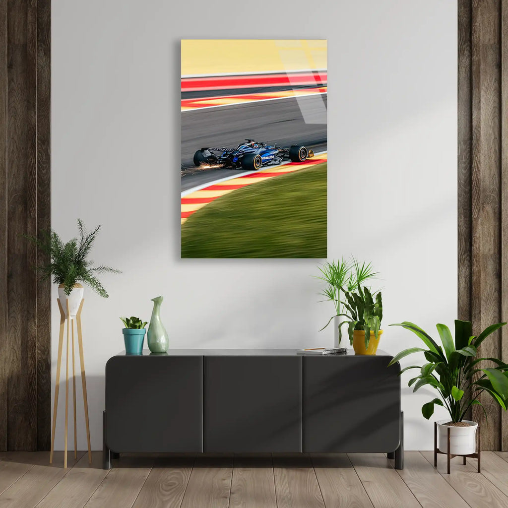 Formula 1 Viraj Yarışı F1 Cam Tablo – Formula 1 Duvar Dekoru - DEG0873