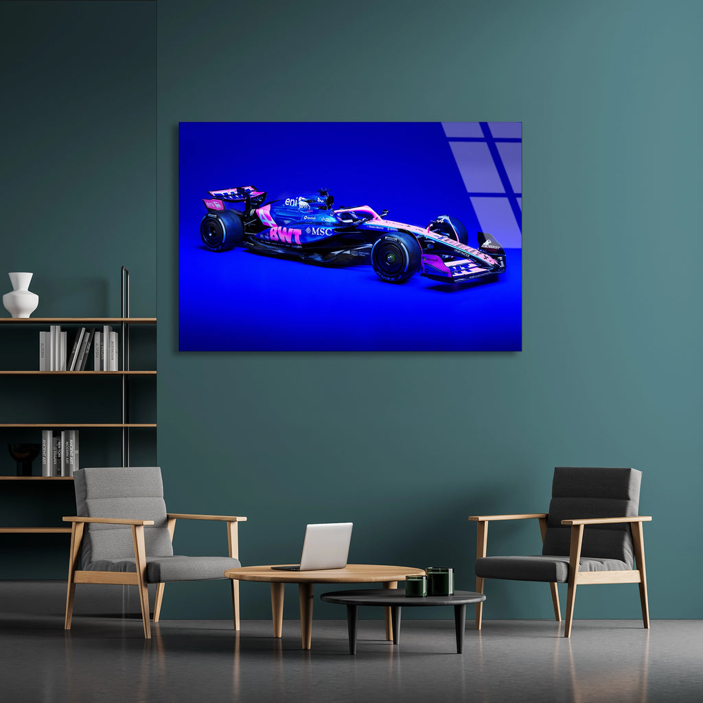 Formula 1 Yarış Arabası Cam Tablo