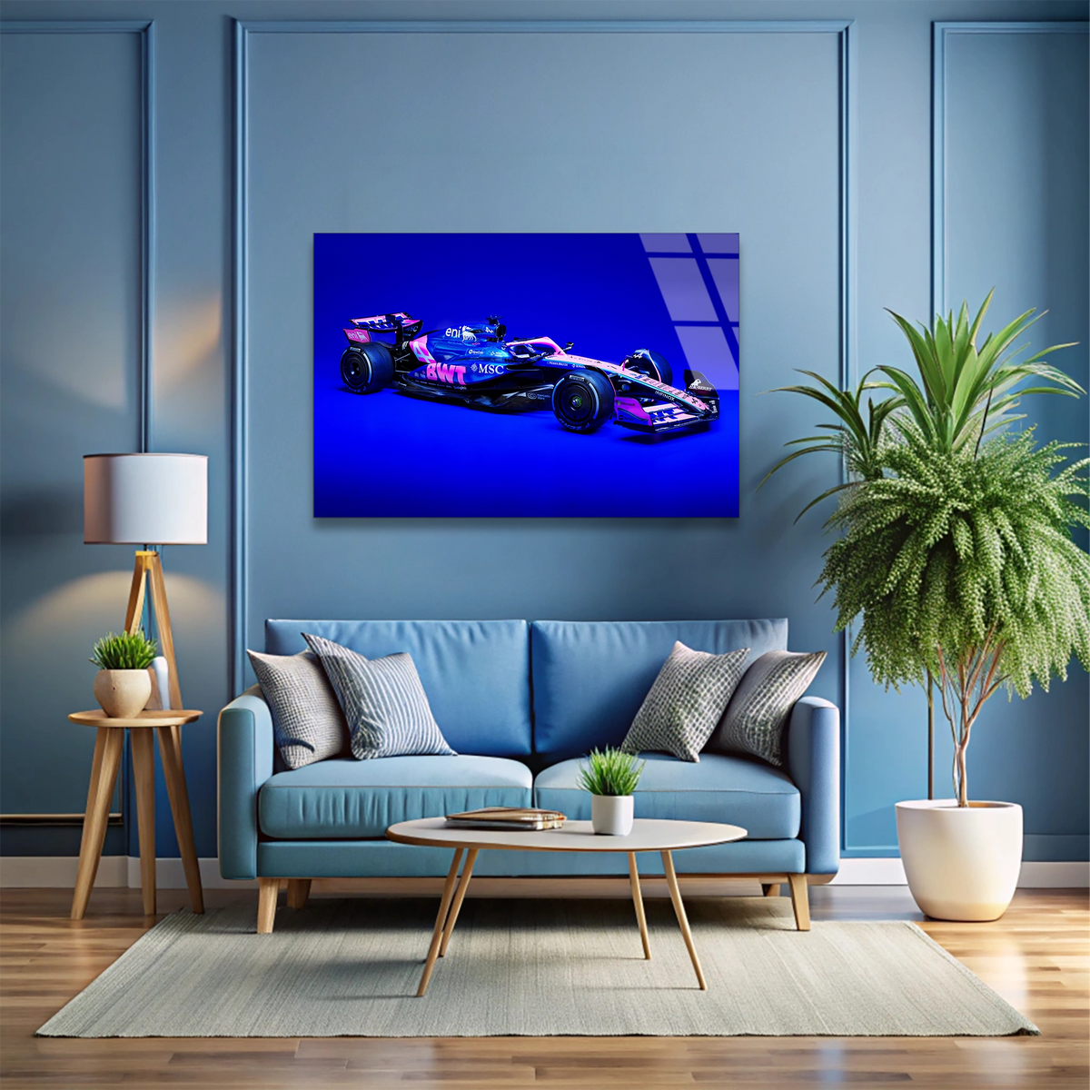 Formula 1 Yarış Arabası Cam Tablo