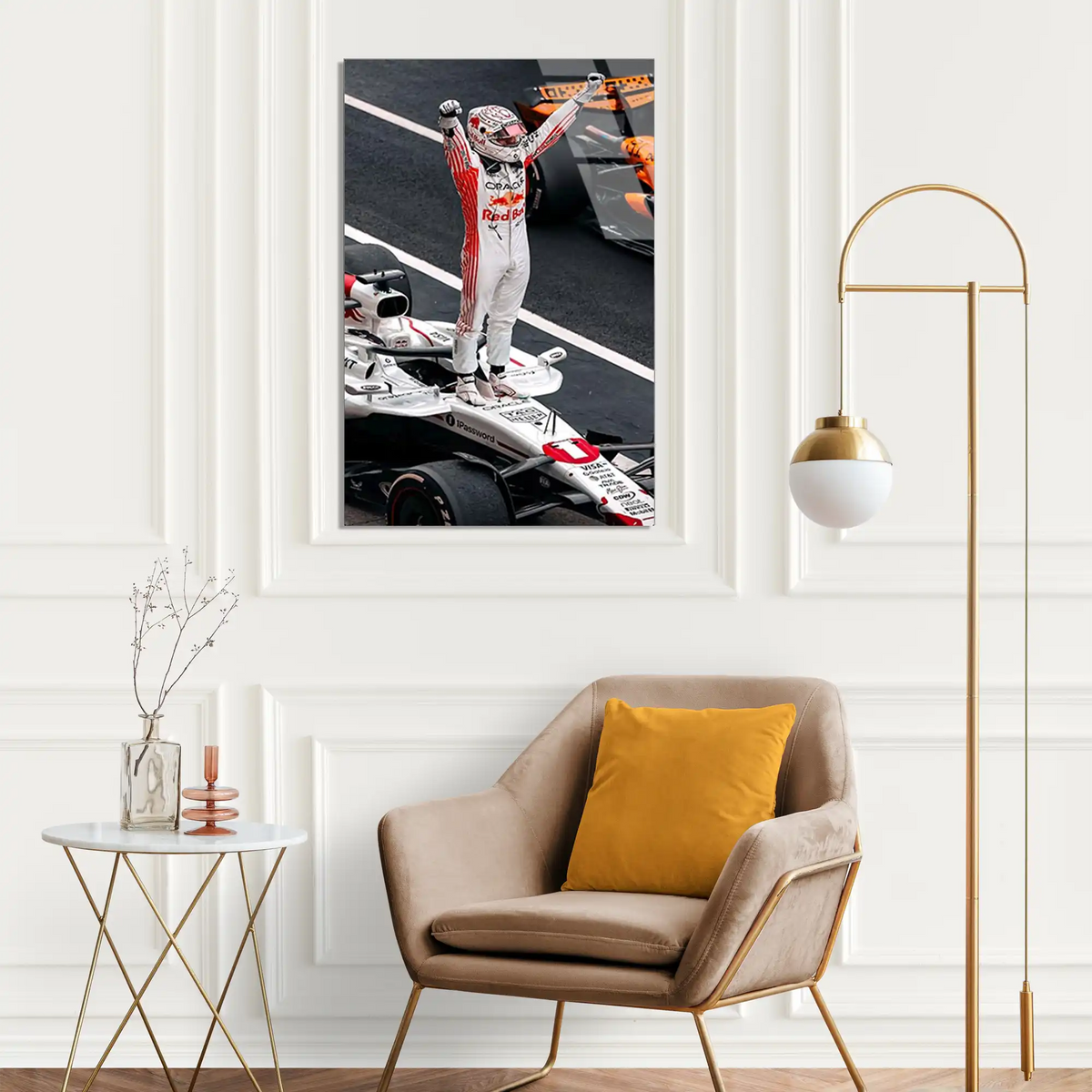 Formula 1 Zafer Kutlaması F1 Cam Tablo – Formula 1 Duvar Dekoru - DEG0794