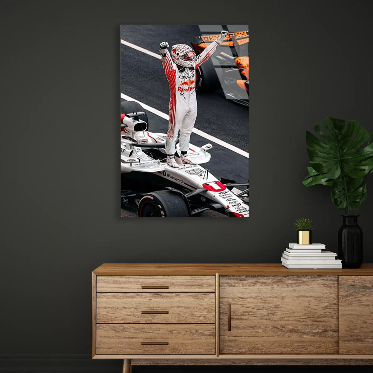 Formula 1 Zafer Kutlaması F1 Cam Tablo – Formula 1 Duvar Dekoru - DEG0794
