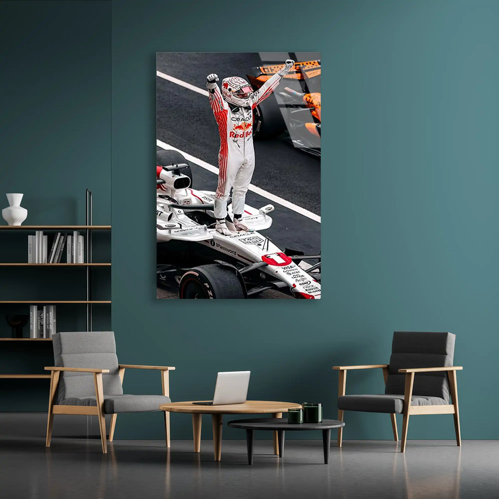 Formula 1 Zafer Kutlaması F1 Cam Tablo – Formula 1 Duvar Dekoru - DEG0794
