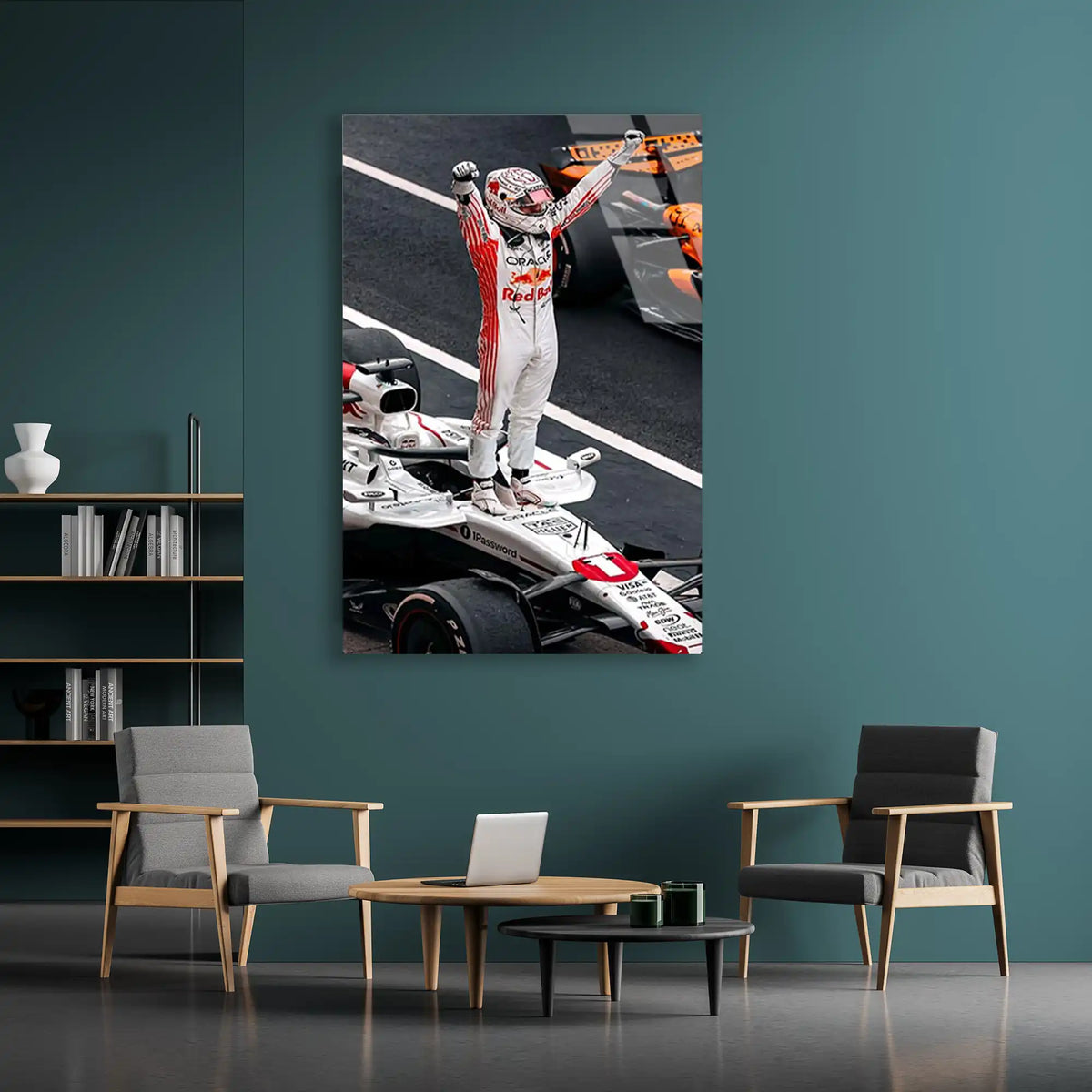 Formula 1 Zafer Kutlaması F1 Cam Tablo – Formula 1 Duvar Dekoru - DEG0794