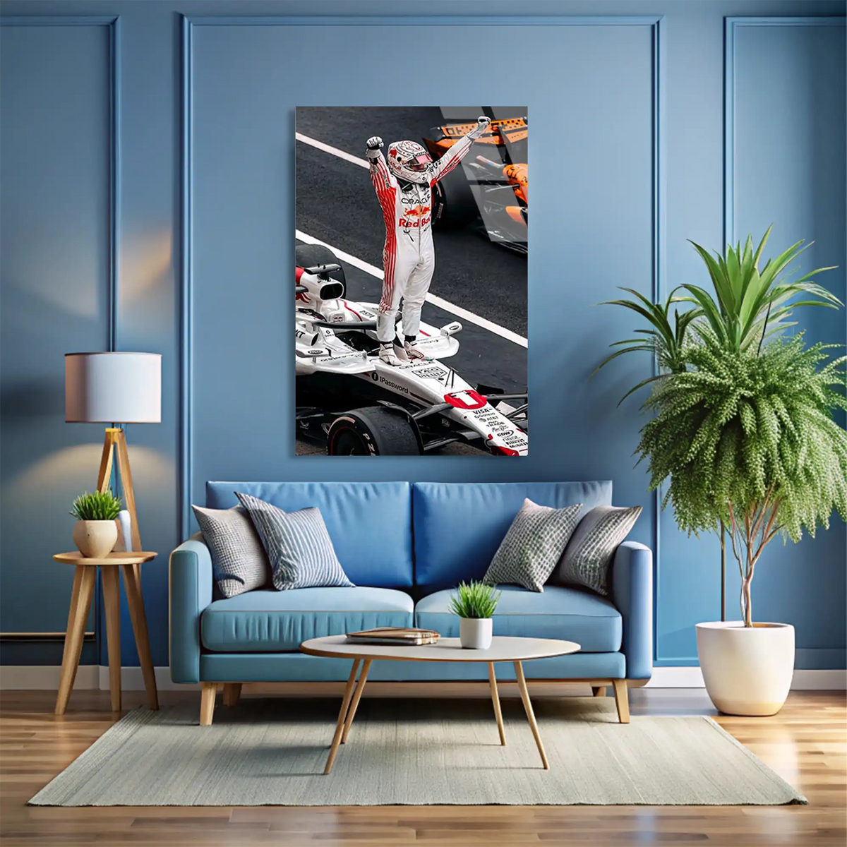 Formula 1 Zafer Kutlaması F1 Cam Tablo – Formula 1 Duvar Dekoru - DEG0794