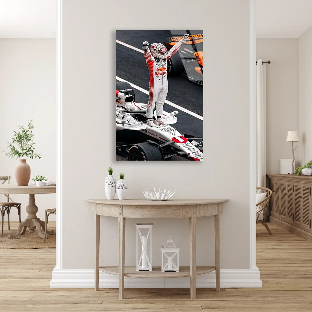 Formula 1 Zafer Kutlaması F1 Cam Tablo – Formula 1 Duvar Dekoru - DEG0794