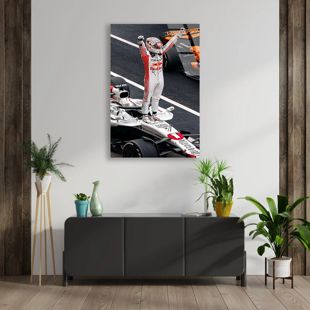 Formula 1 Zafer Kutlaması F1 Cam Tablo – Formula 1 Duvar Dekoru - DEG0794