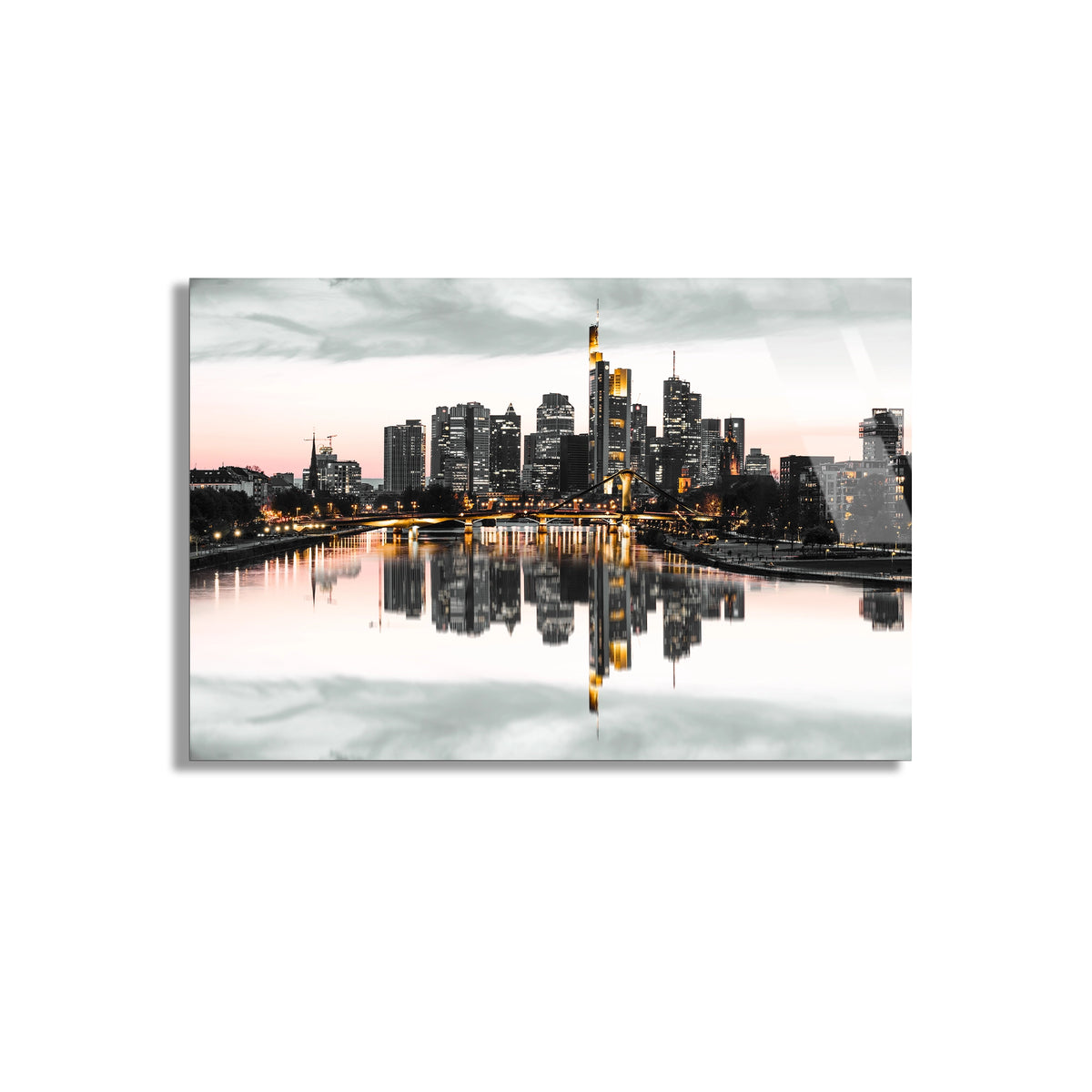 Frankfurt Gökdelenleri Cam Tablo