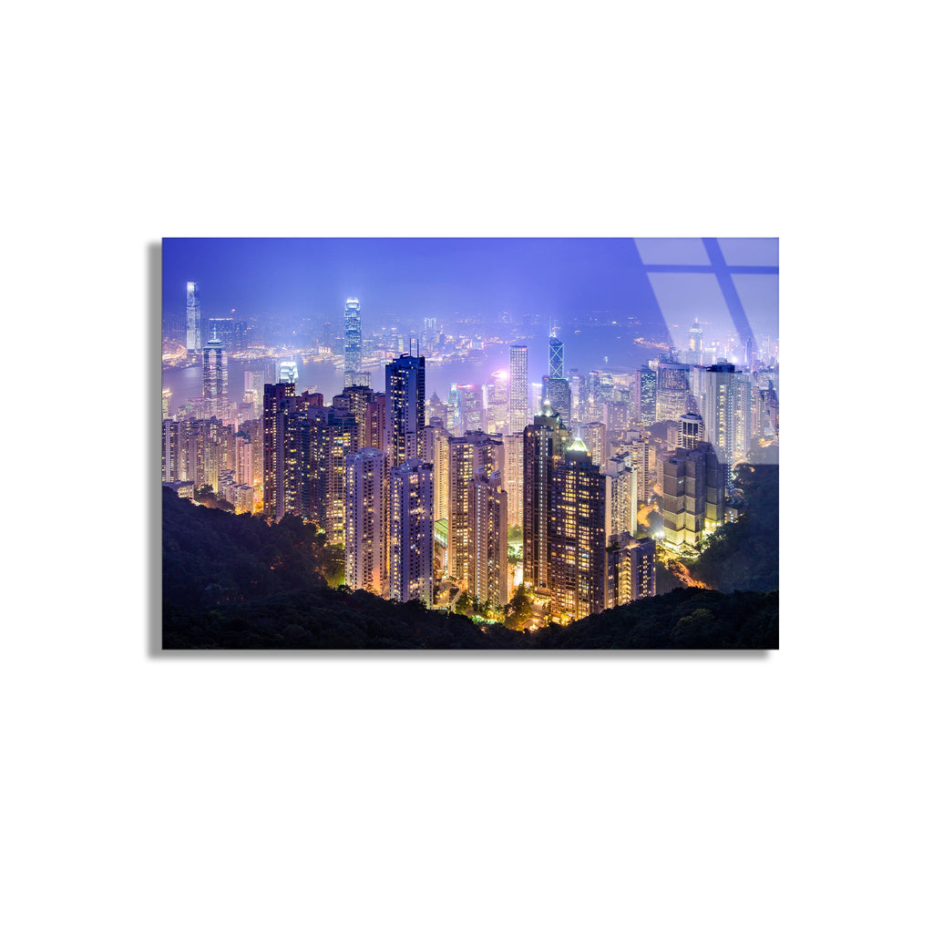 Gece Metropol Cam Tablo