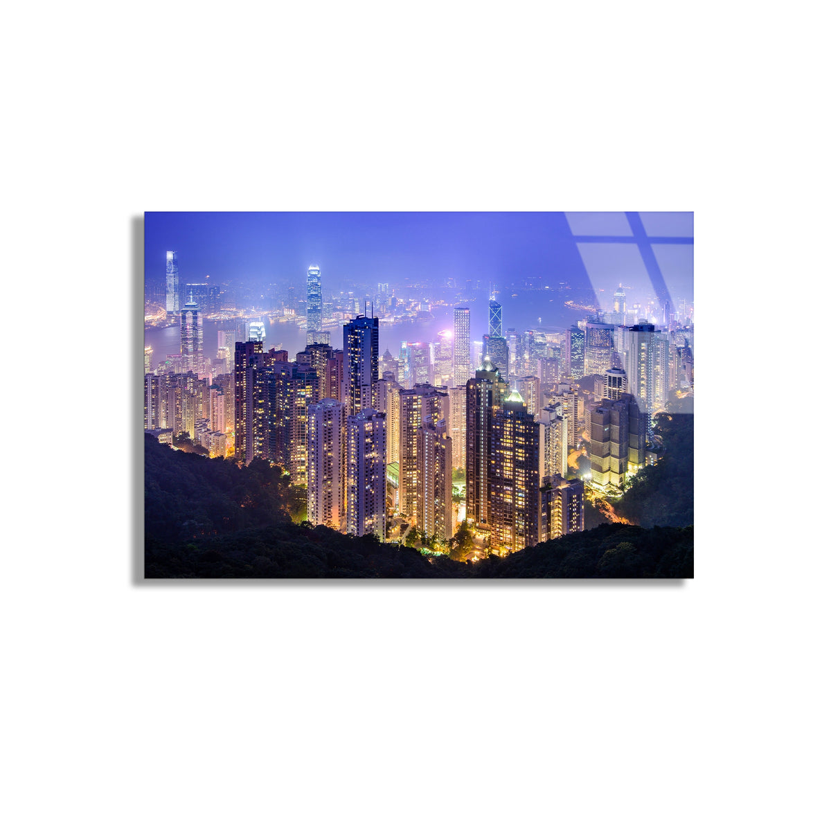 Gece Metropol Cam Tablo