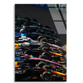 Gece Yarışı Grid Dizilişi F1 Cam Tablo – Formula 1 Duvar Dekoru - DEG0786