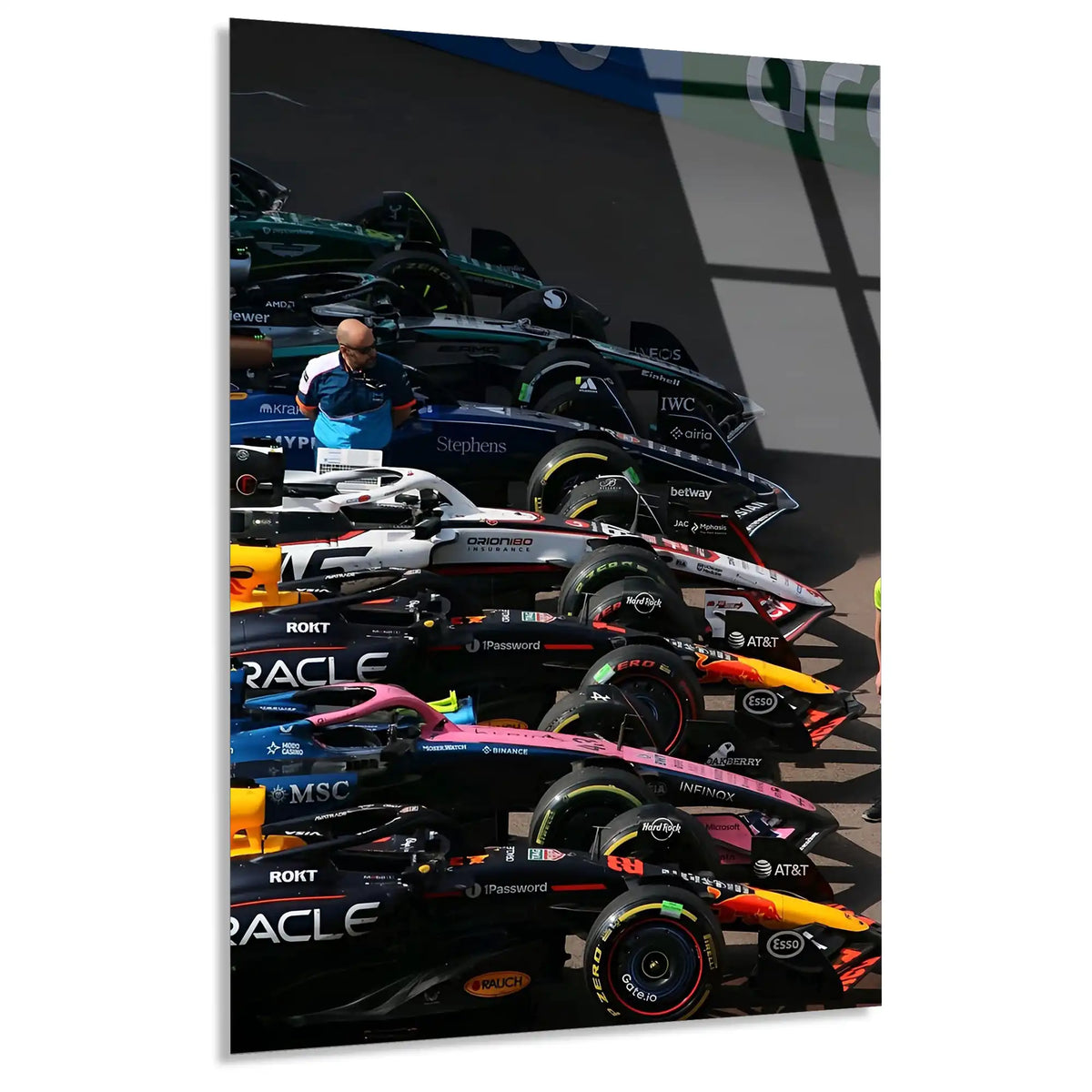 Gece Yarışı Grid Dizilişi F1 Cam Tablo – Formula 1 Duvar Dekoru - DEG0786