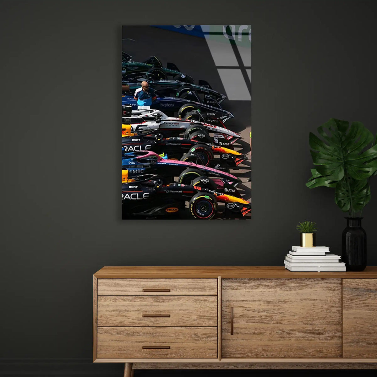 Gece Yarışı Grid Dizilişi F1 Cam Tablo – Formula 1 Duvar Dekoru - DEG0786