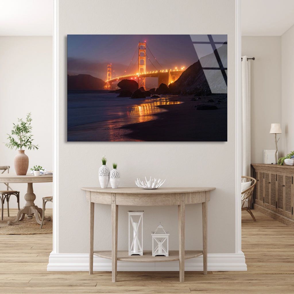 Golden Gate Köprüsü Cam Tablo