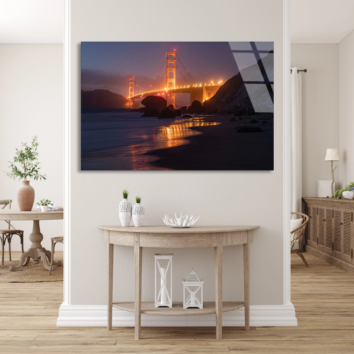 Golden Gate Köprüsü Cam Tablo