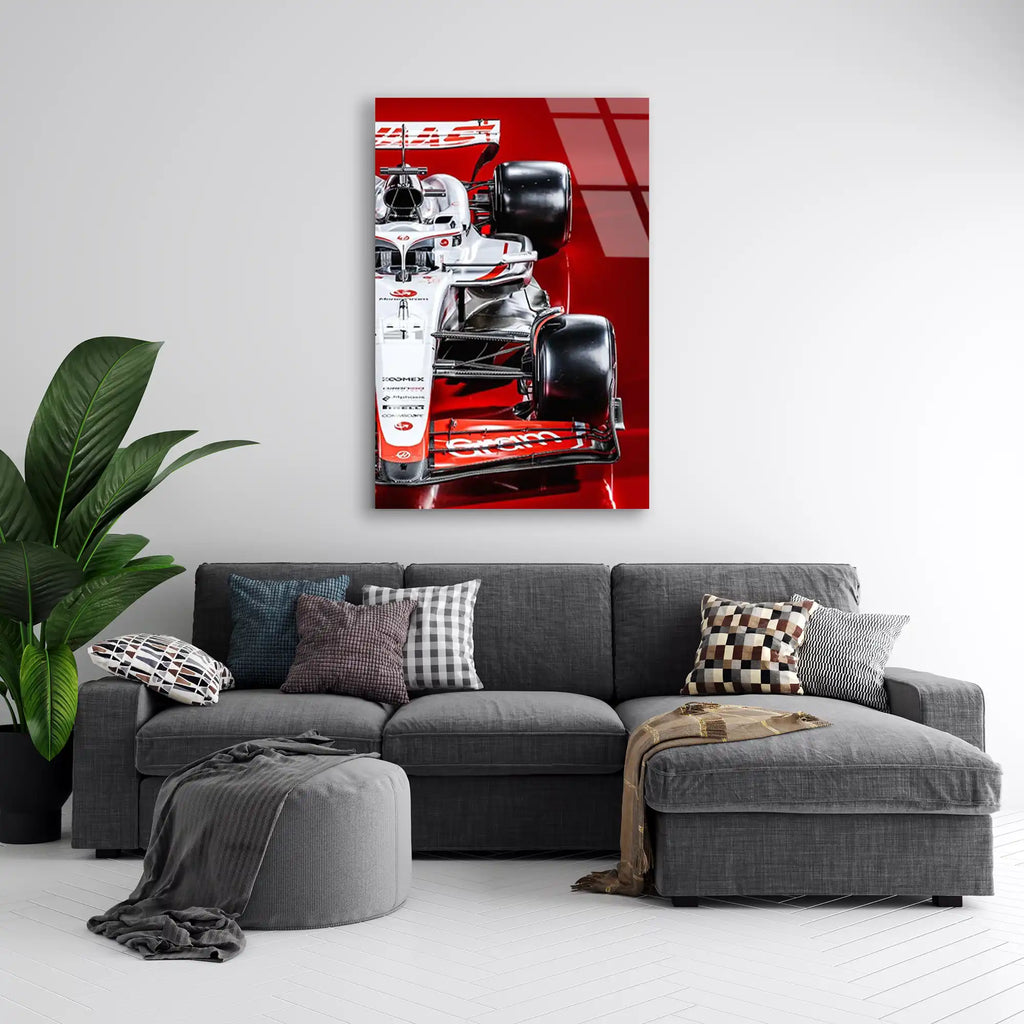 Haas F1 Aracı F1 Cam Tablo – Formula 1 Duvar Dekoru - DEG0841
