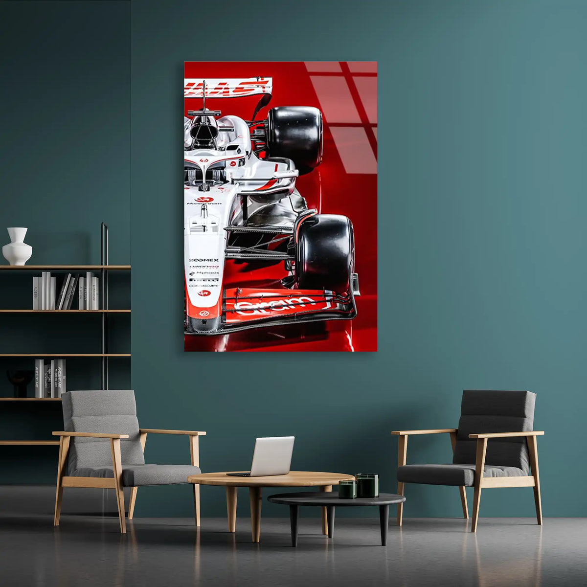 Haas F1 Aracı F1 Cam Tablo – Formula 1 Duvar Dekoru - DEG0841