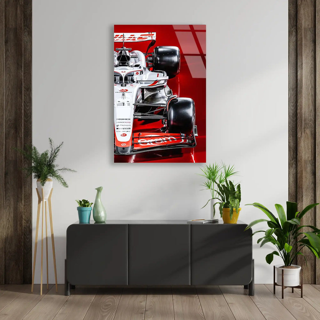 Haas F1 Aracı F1 Cam Tablo – Formula 1 Duvar Dekoru - DEG0841