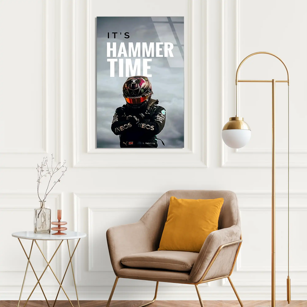 Hammer Time Pilot Posteri F1 Cam Tablo – Formula 1 Duvar Dekoru - DEG0796