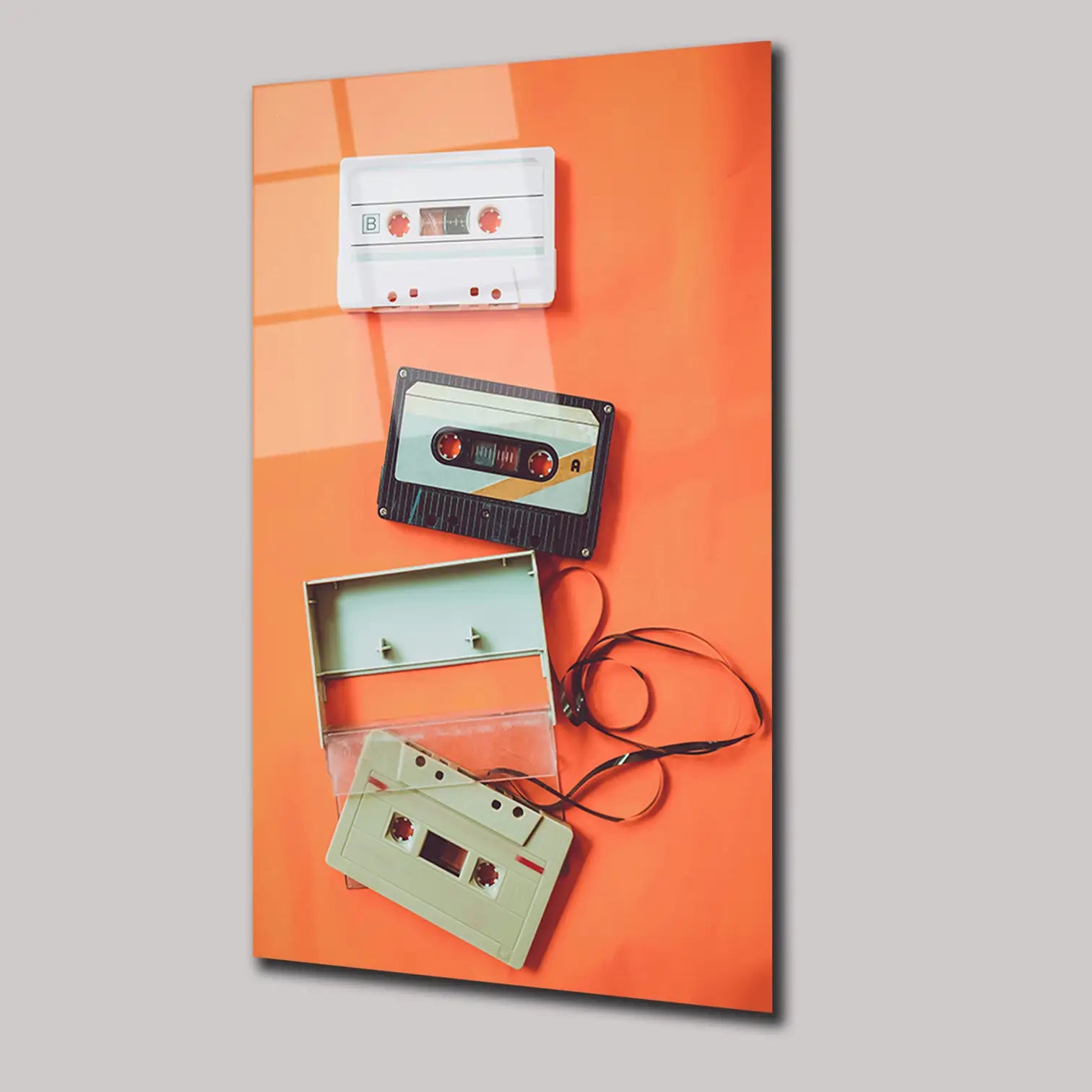VİNTAGE KASETLER - CAM TABLO - DEG0081