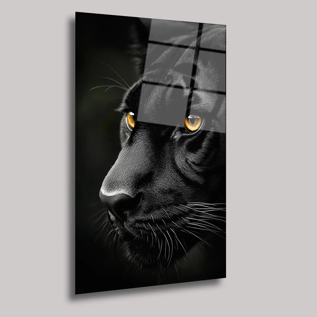 VAHŞİ PANTER - CAM TABLO - DEG0027