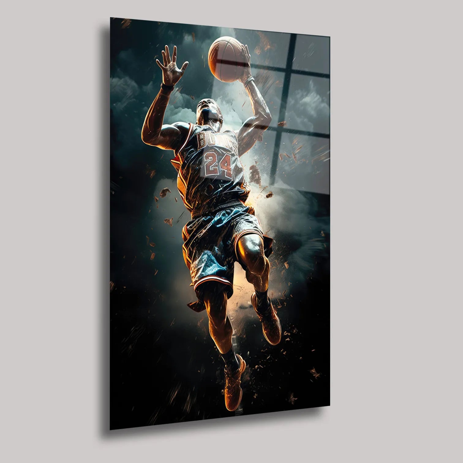 BASKETBOL SMAÇ ANI - CAM TABLO - DEG0138