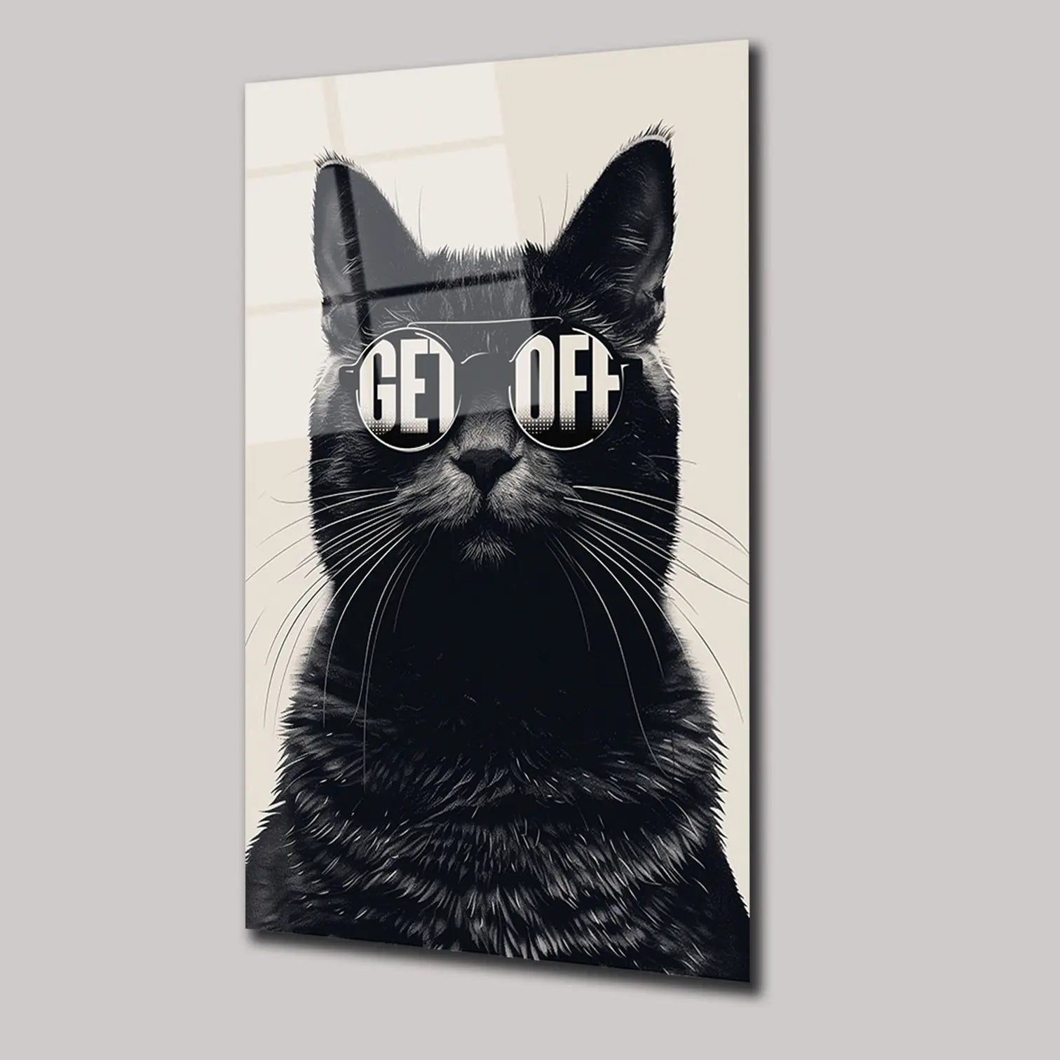 GET OFF - KEDİ - CAM TABLO - DEG0132