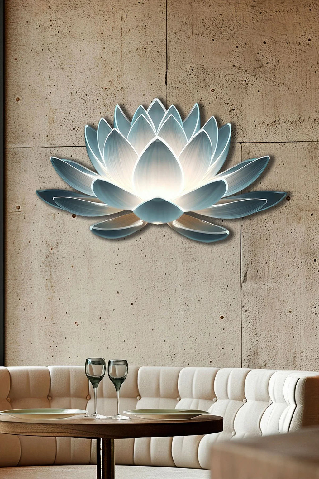 Lotus Çiçeği Metal Tablosu