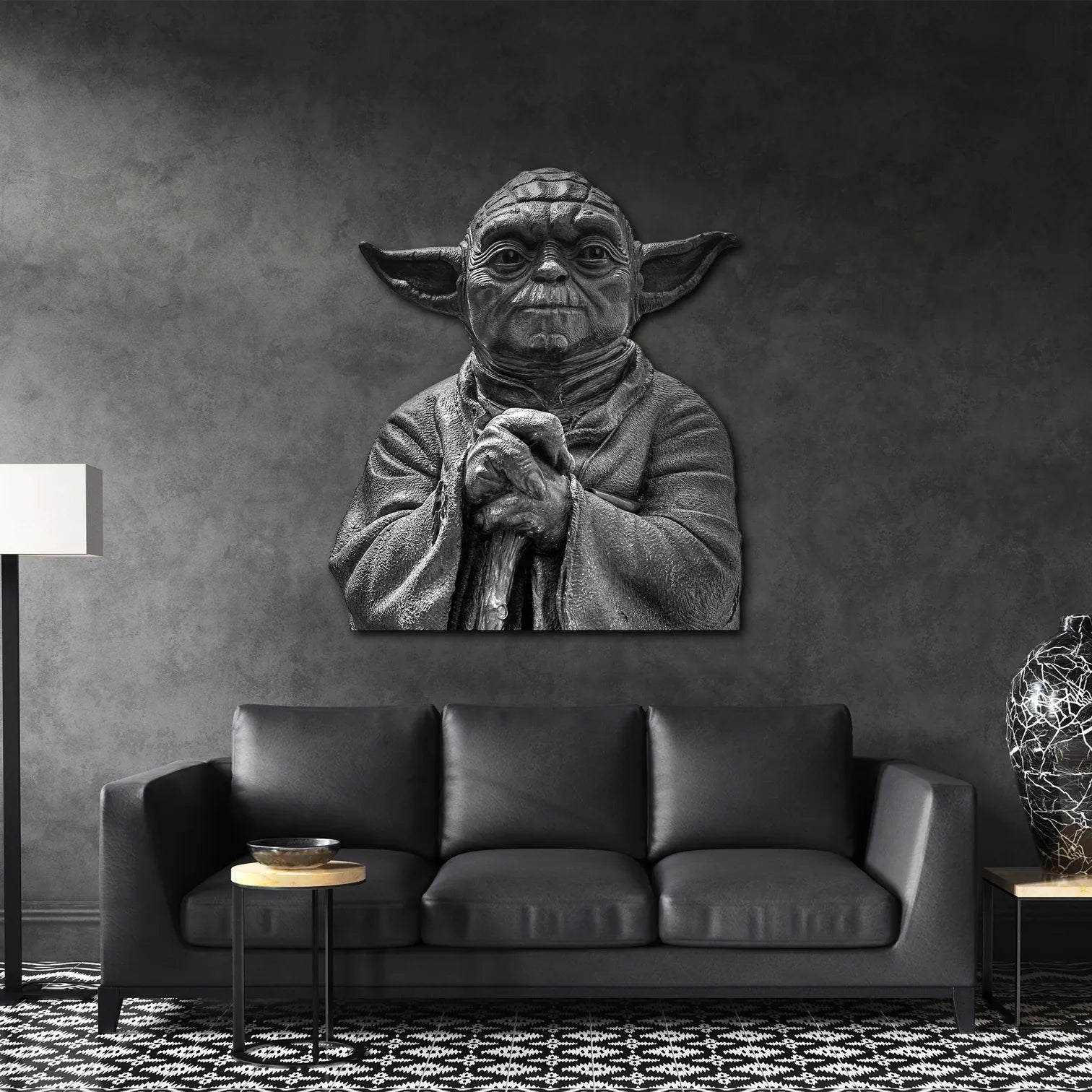 Star Wars Usta Yoda Büstü Metal Tablo