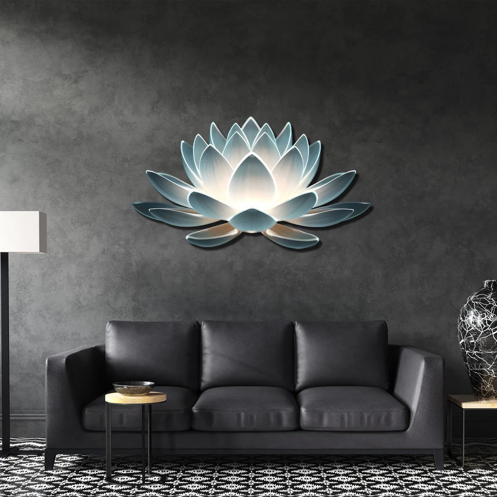 Lotus Çiçeği Metal Tablosu