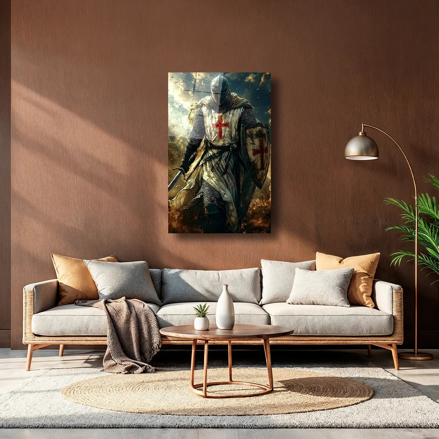 HAÇLI ŞÖVALYESİ - CAM TABLO - DEG0225