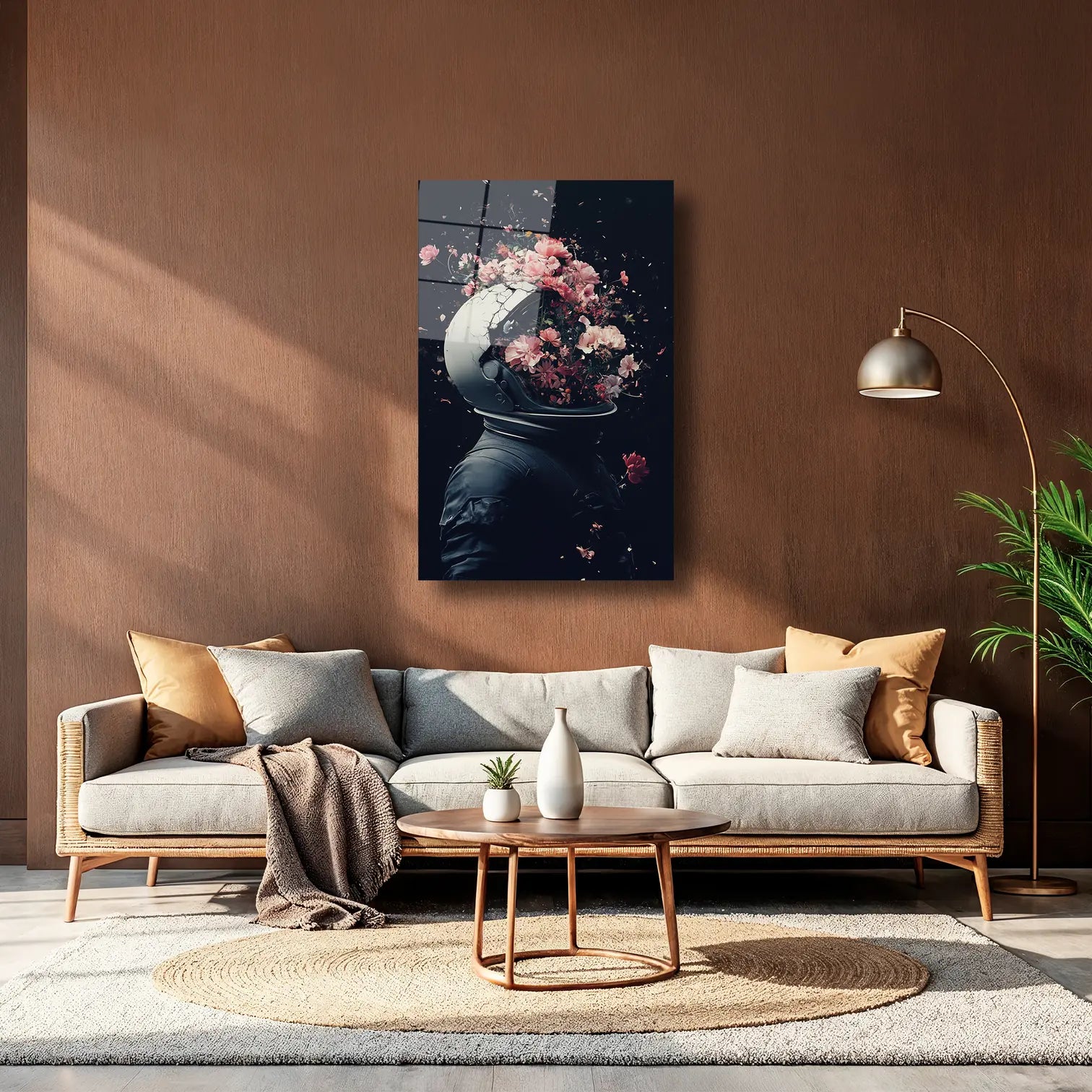 KOZMİK ÇİÇEKLER - CAM TABLO - DEG0169