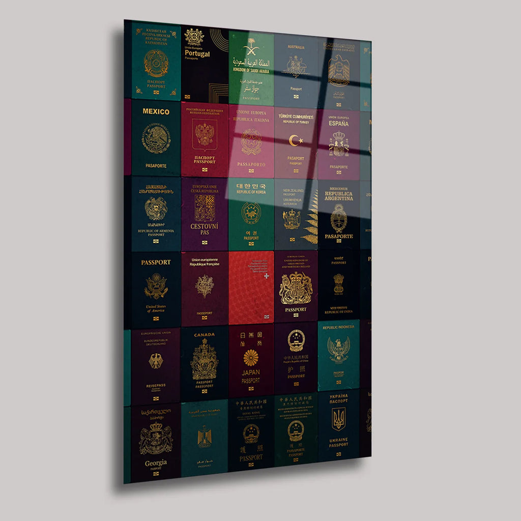 ÜLKE PASAPORTLARI -CAM TABLO - DEG0262
