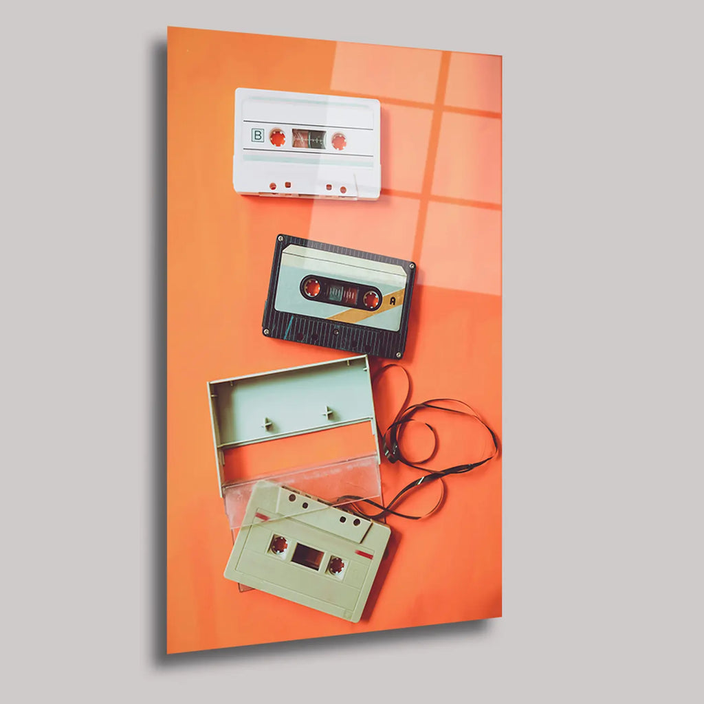 VİNTAGE KASETLER - CAM TABLO - DEG0081