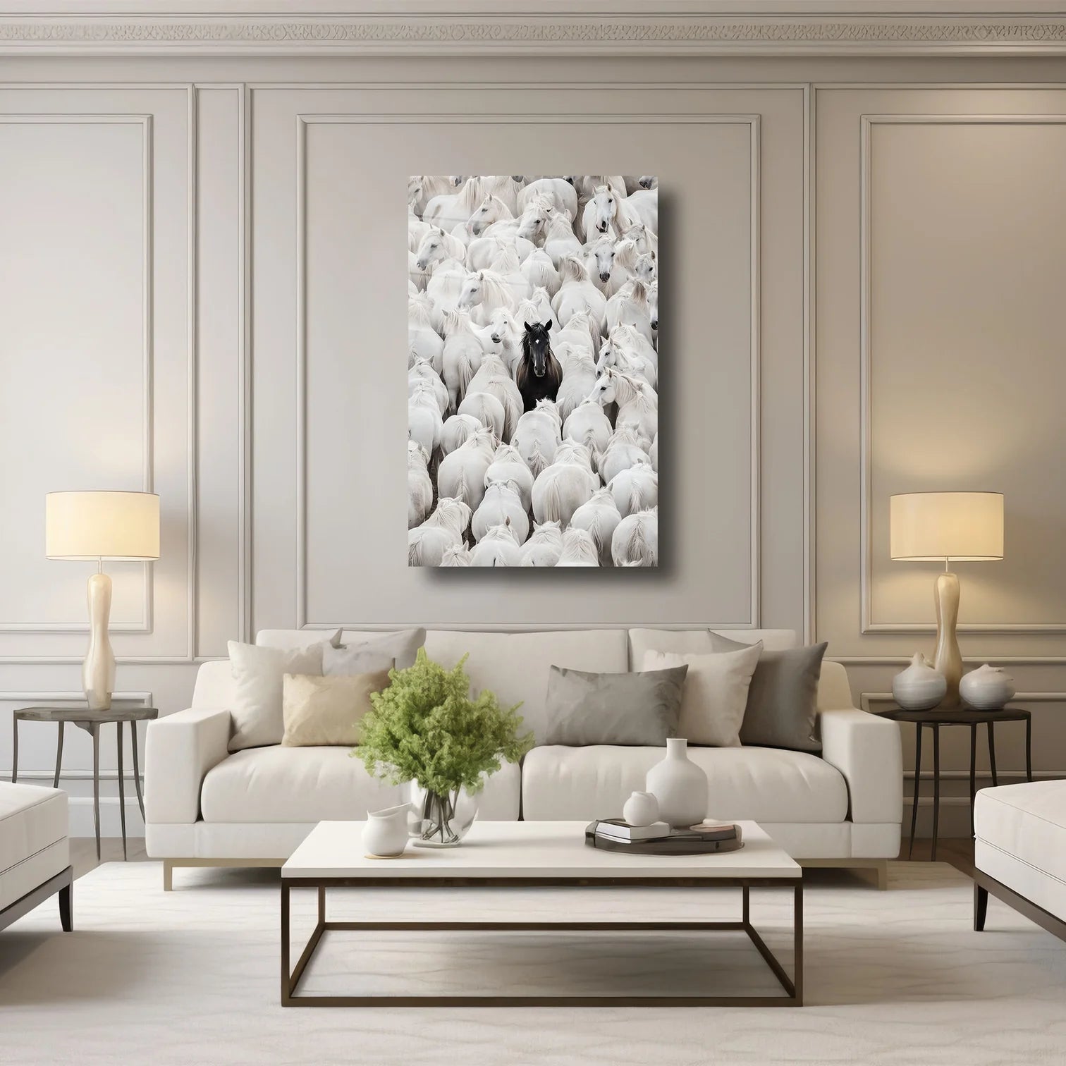 SİYAH ASALET - CAM TABLO - DEG0100