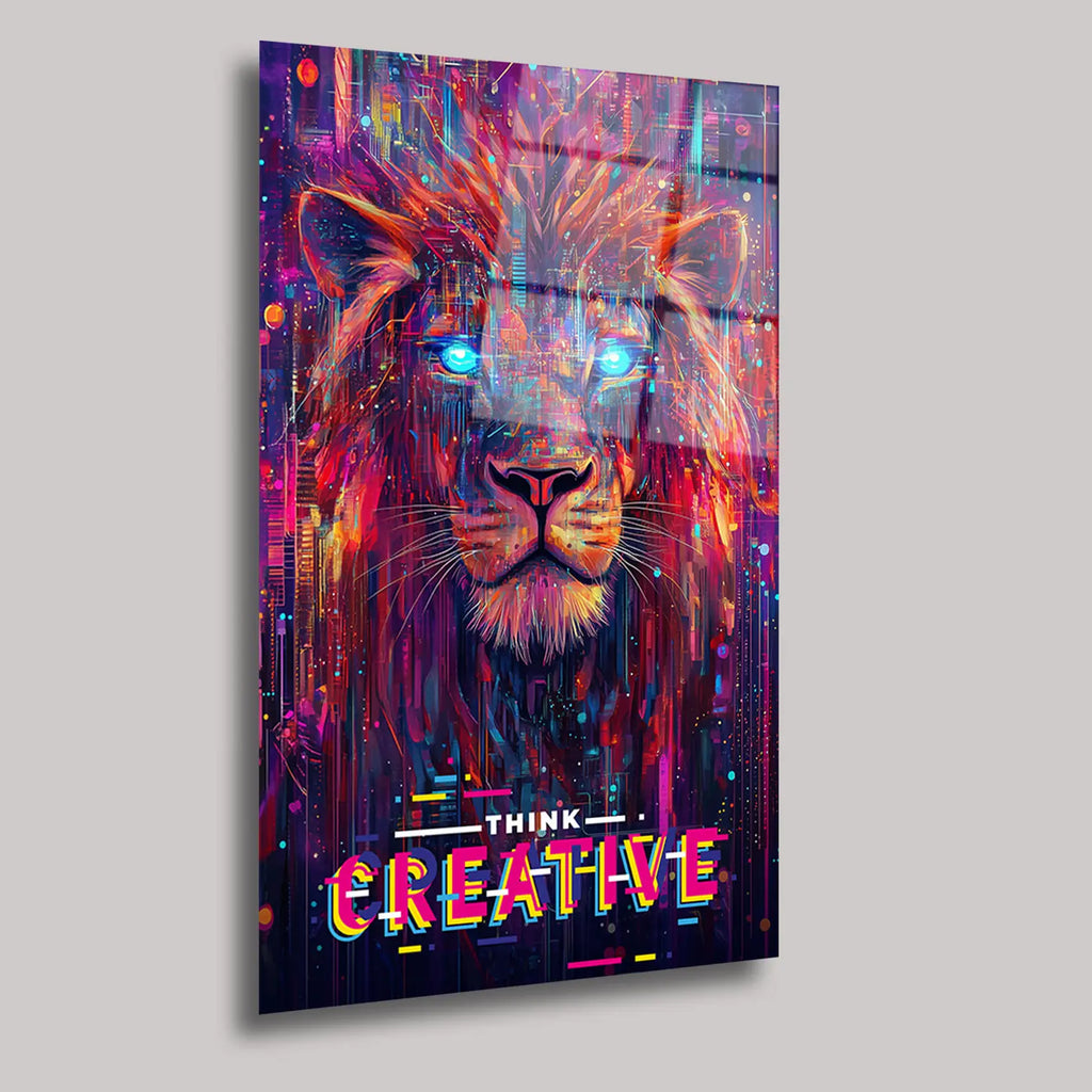 THINK CREATIVE ASLAN ILLUSTRATION ART - CAM TABLO - DEG0250