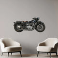 Klasik BMW Motosiklet Tasarımlı UV Baskı Metal Tablo - Retro Duvar Dekoru