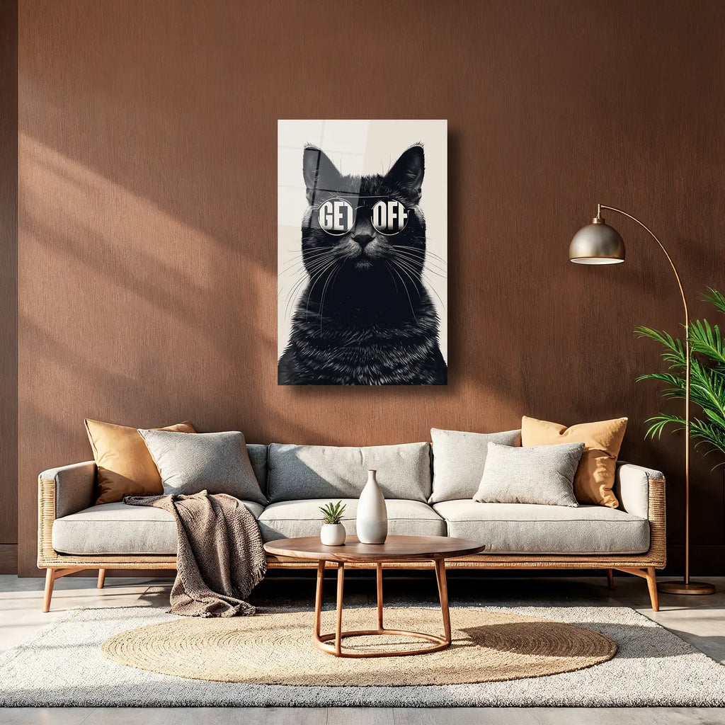 GET OFF - KEDİ - CAM TABLO - DEG0132